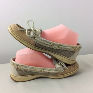 SPERRY Women’s Glittery Leather Loafers 8.5M